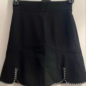 Alexander Wang Black Skirt with Pearl Accents